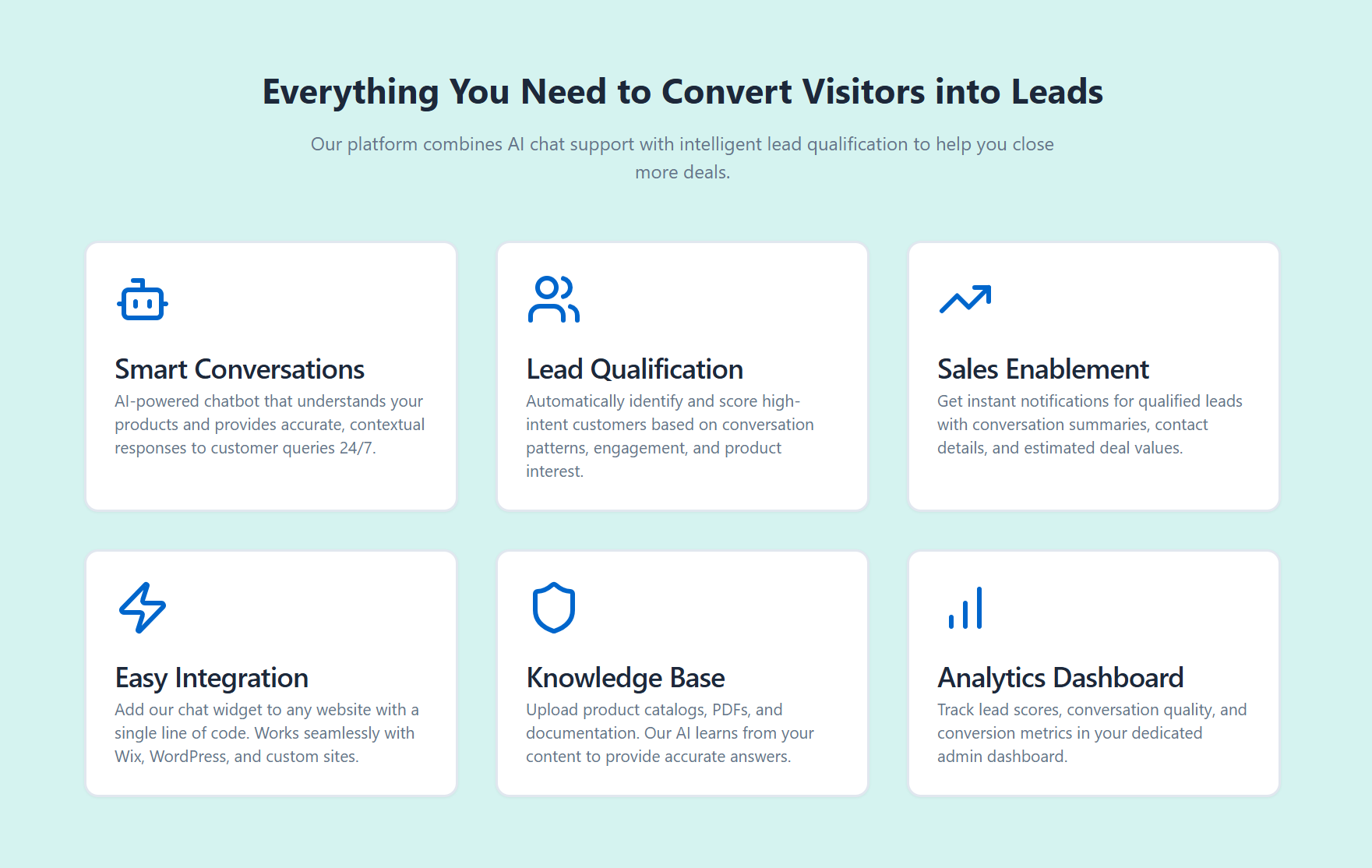 QualifiedLeads.chat — AI customer support & lead qualification