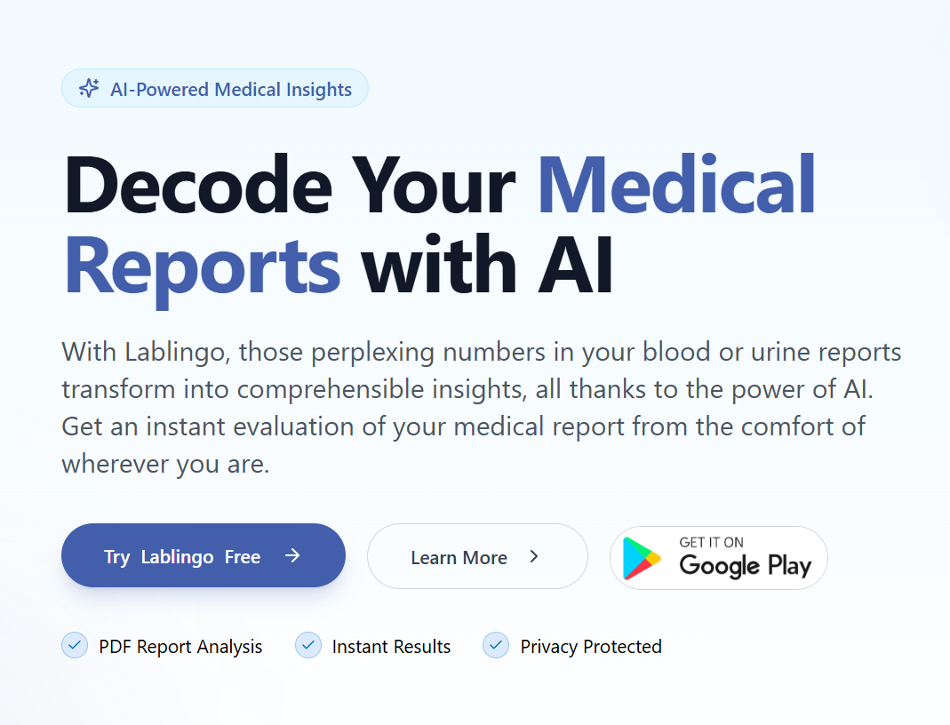 Lablingo — AI medical lab report interpretation